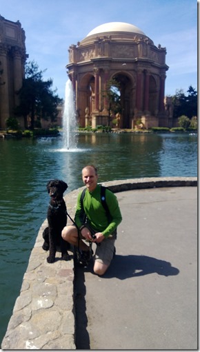 Busby and Brian at the Palace of Fine Arts